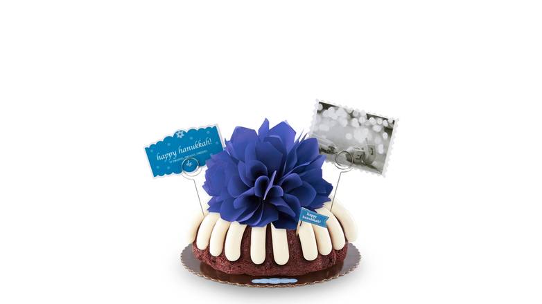 Happy Hanukkah 8" Decorated Bundt Cake