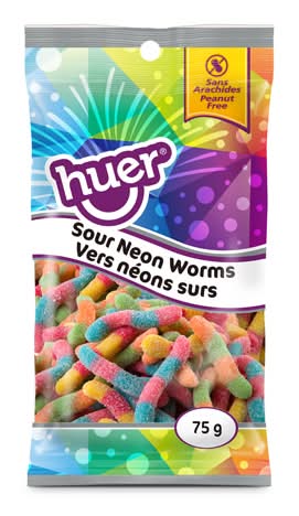 Huer Sour Neon Worms 75g