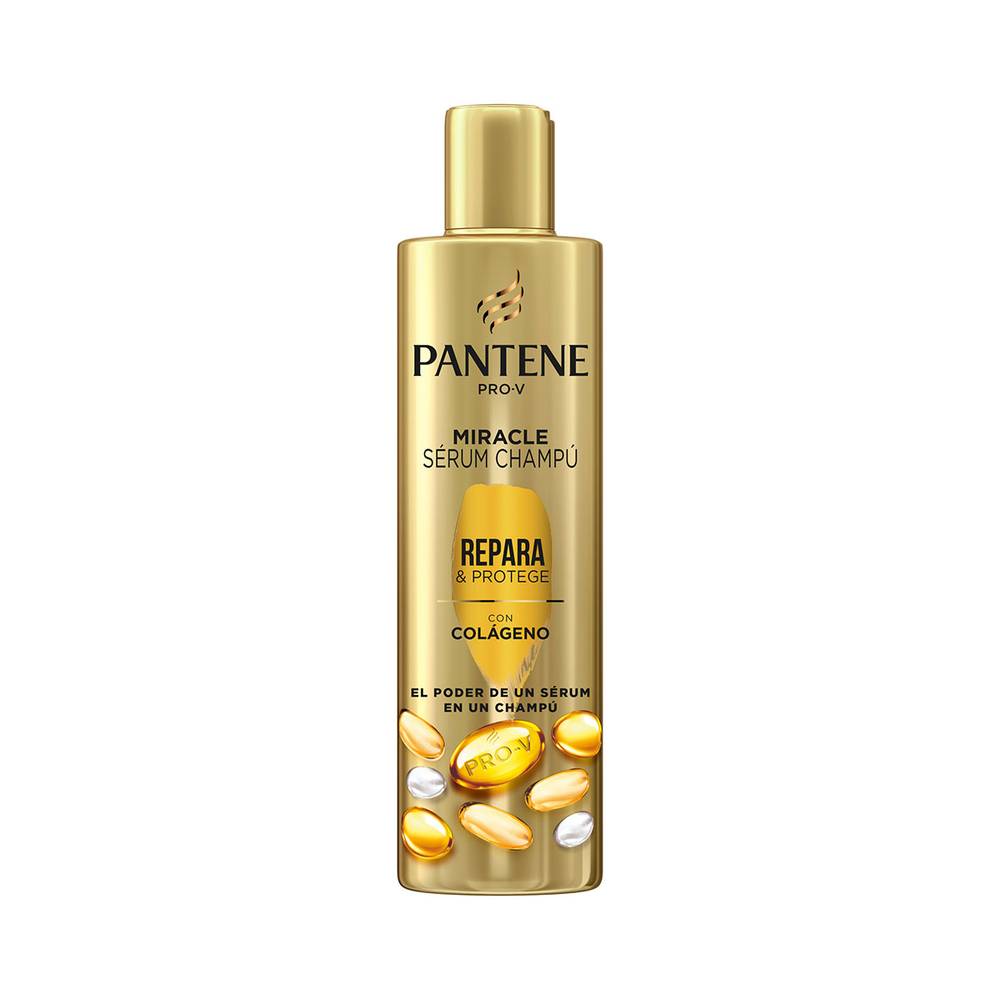 Pantene Pro-V Champú Miracle Serum Repara & Protege con colágeno, la eficacia de un sérum en un champú, 225ml