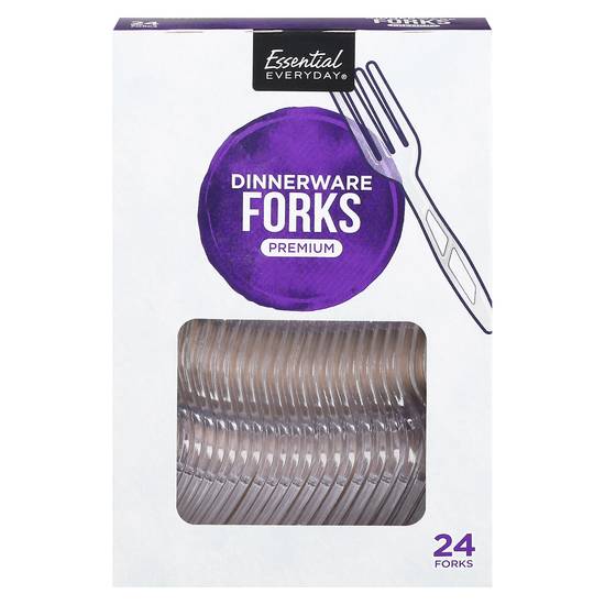 Essential Everyday Premium Dinnerware Forks (24 ct)