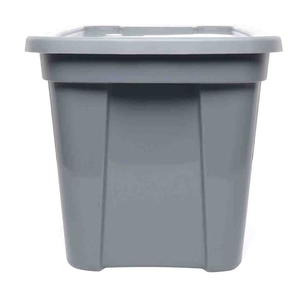 10 Gallon Cool Gray Storage Tote