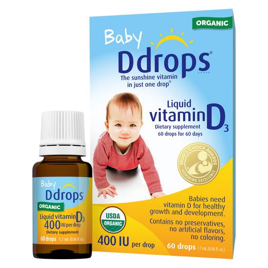 Ddrops Baby Liquid Vitamin D3 Drops (60 ct)