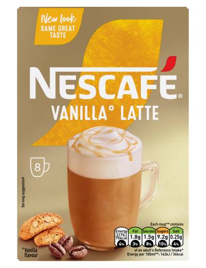 Nescafé Vanilla, Gold Latte Coffee (8 pack)
