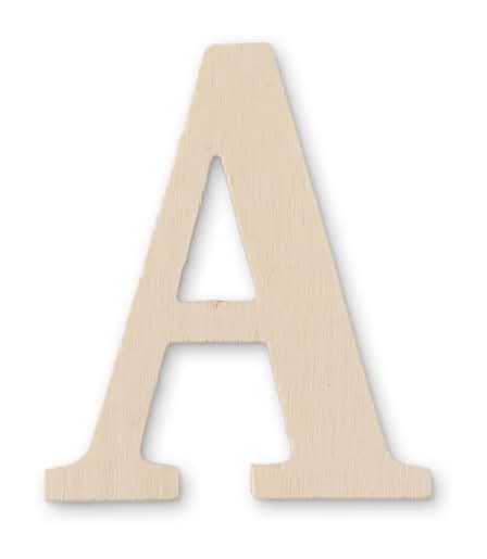 ArtMinds Chunky Wood a Letter, 3 in, Cream