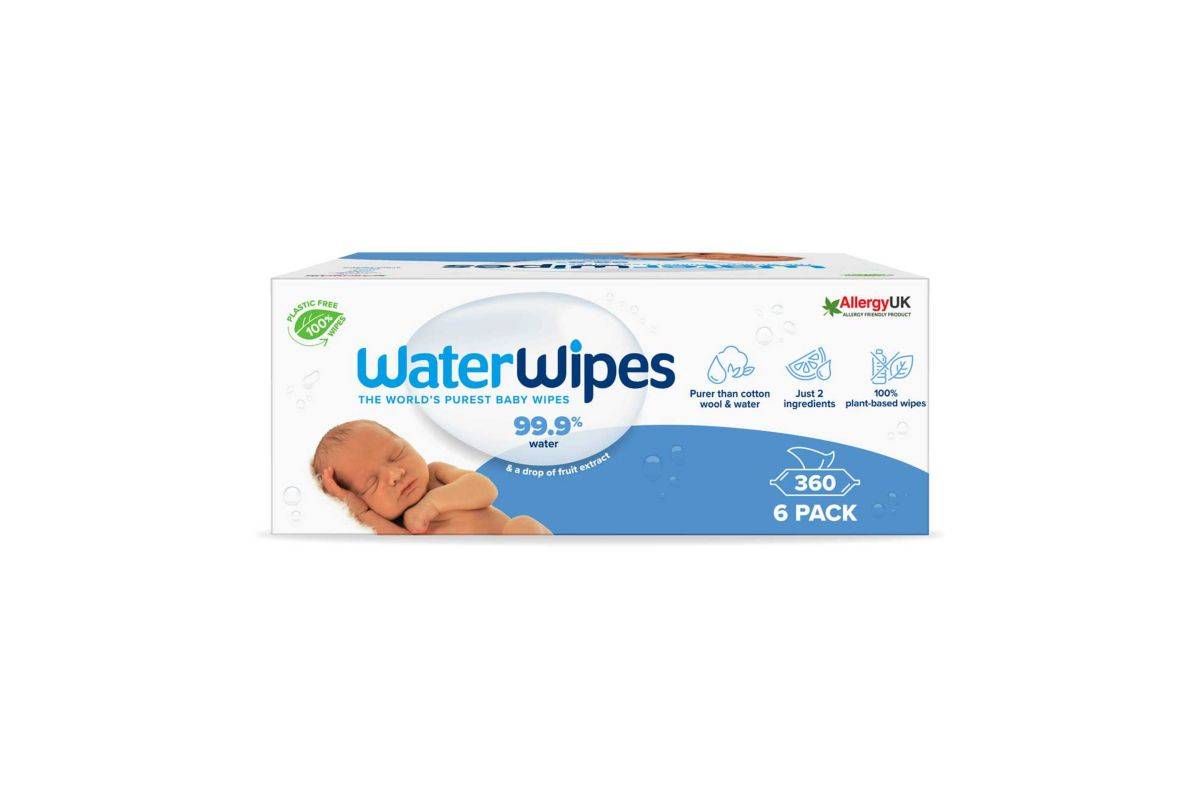 WaterWipes Original Plastic Free Baby Wipes 6pk (360 wipes)