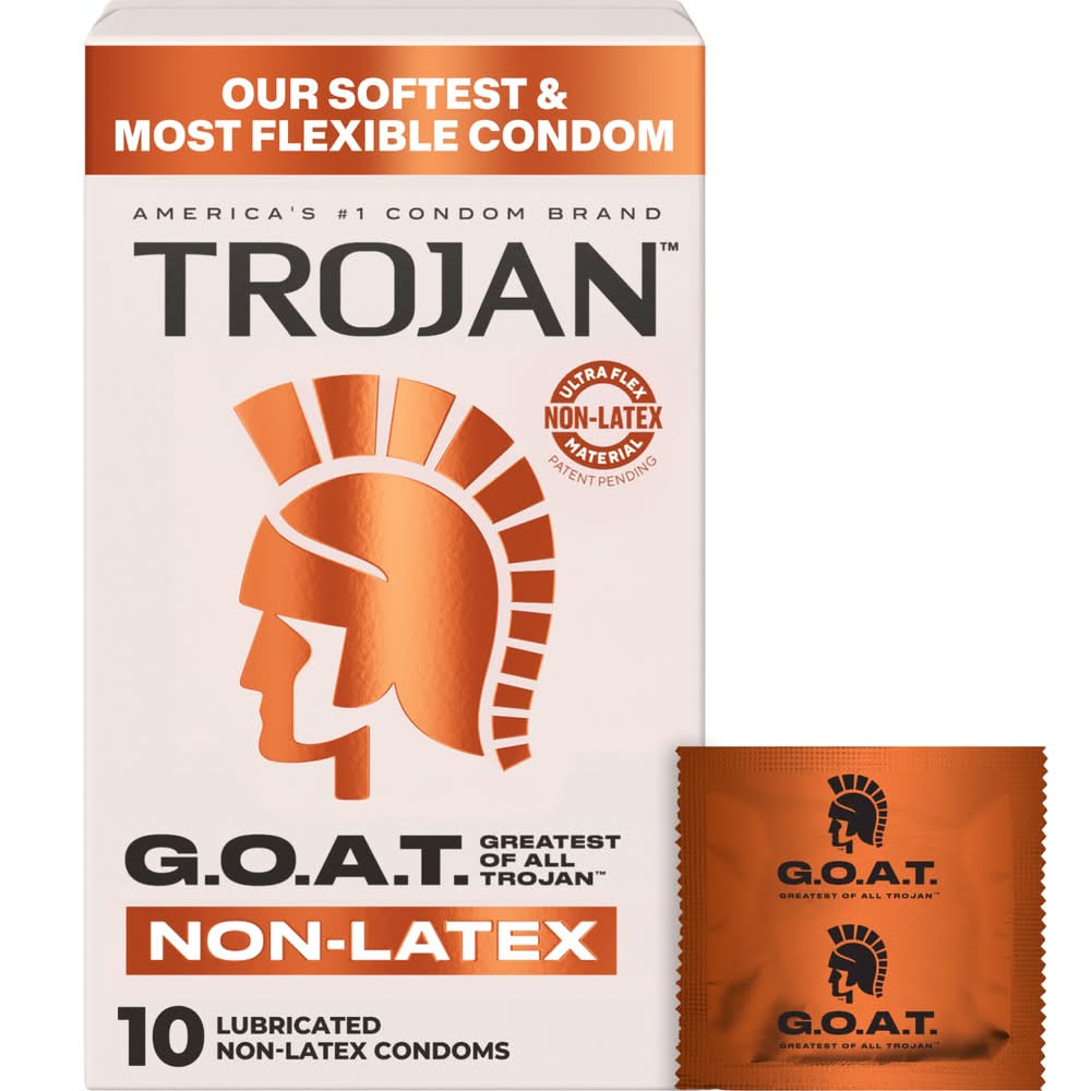Trojan G.o.a.t. Latex-Free Lubricated Condoms (10 ct)