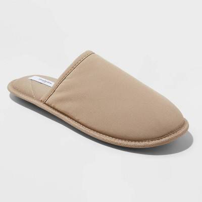 Goodfellow & Co. Men's Beau Scuff Slippers, L, Khaki