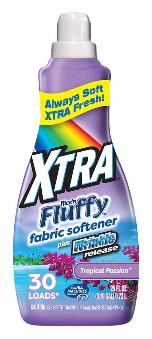 XTRA Nice 'N Fluffy Fabric Softener With Wrinkle Release, Tropical Passion (25 fl oz)
