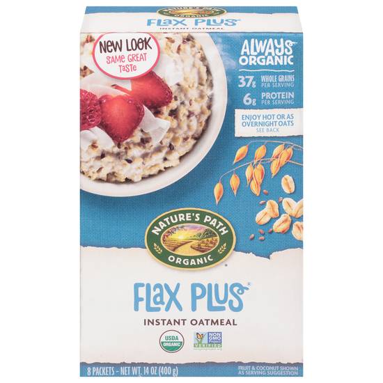 Nature's Path Organic Flax Plus Instant Oatmeal (8 x 1.75 oz)