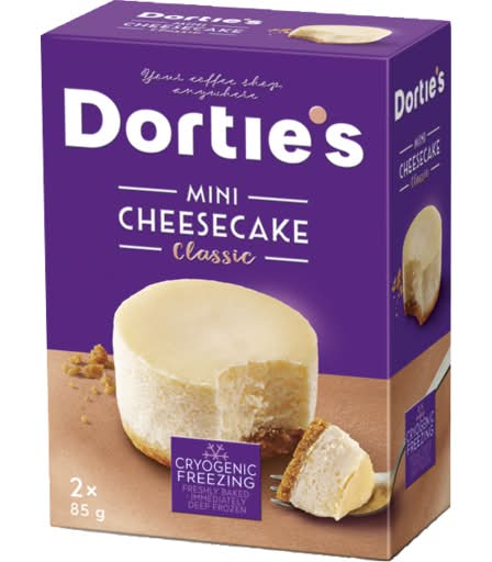 Dortie's Mini Cheesecake Classic Frozen 2 x 85g