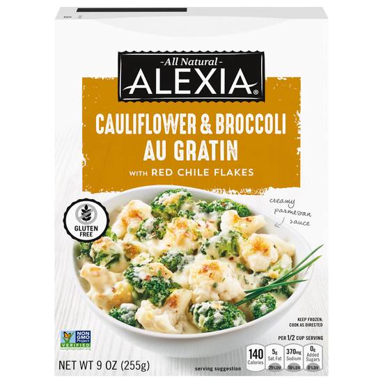 Alexia Broccoli & Cauliflower Au Gratin With Red Chile Flakes