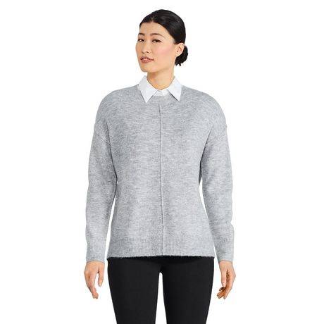 George Women''S Crew Neckline Sweater (Color: Grey, Size: Xl)