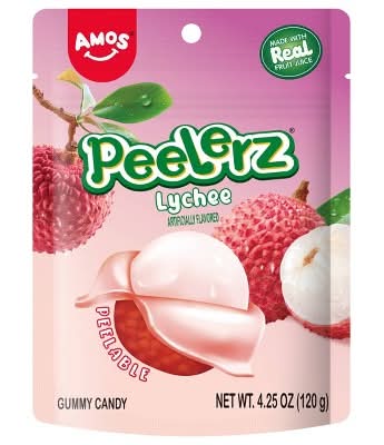 AMOS Peelerz Gummy Candy, Lychee (4.25 oz)