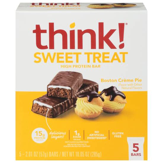 Think! Sweet Treat Boston Creme Pie High Protein Bars
