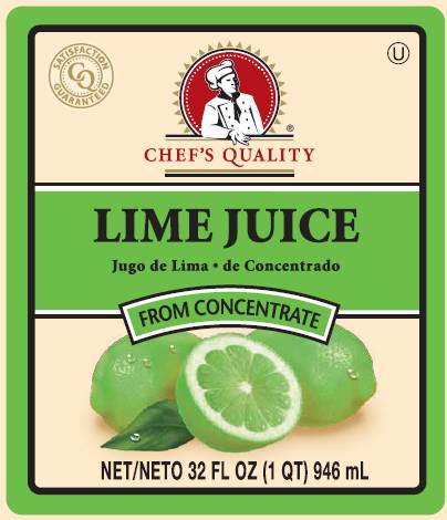 Chef's Quality - Lime Juice - 32 oz Bottle