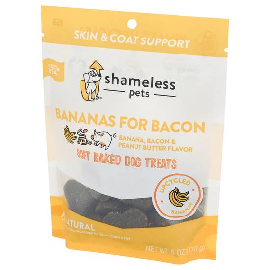 Shameless Pets Soft Baked Bananas For Bacon Flavor Dog Treats