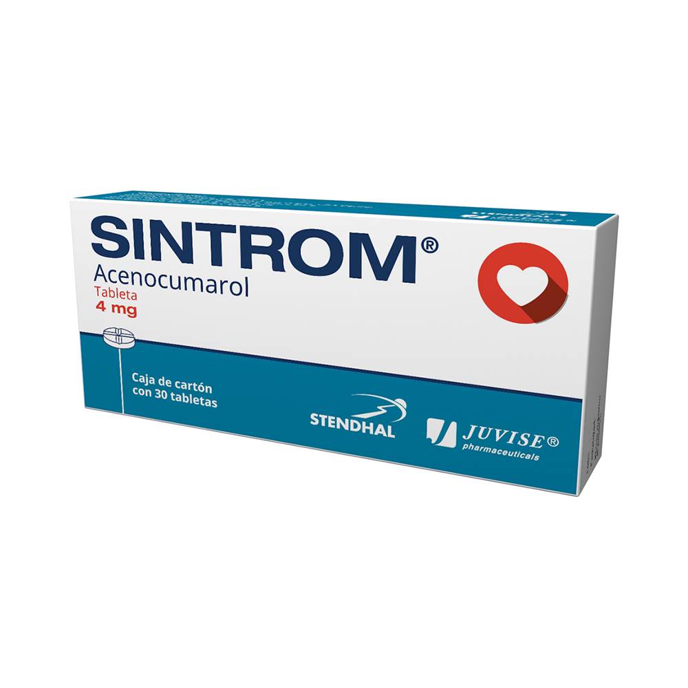 Stendhal sintrom acenocumarol tabletas 4 mg (caja 30 piezas)