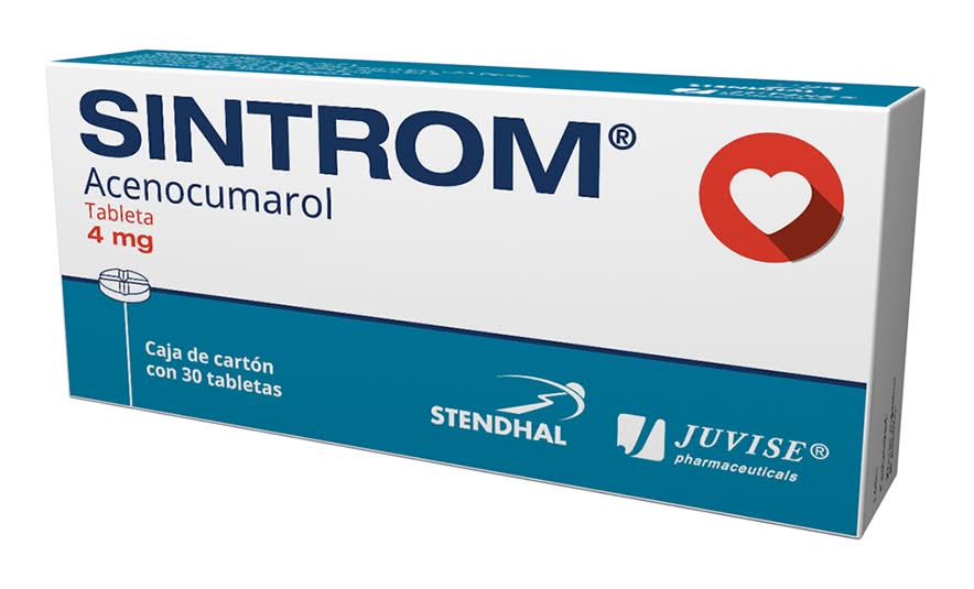 Sintrom · Acenocumarol 4 mg en tabletas (30 un)