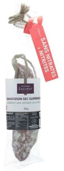 Monoprix Gourmet Saucisson Sec Superieur Sans Nitrates Et Nitrites Le Paquet De 150G