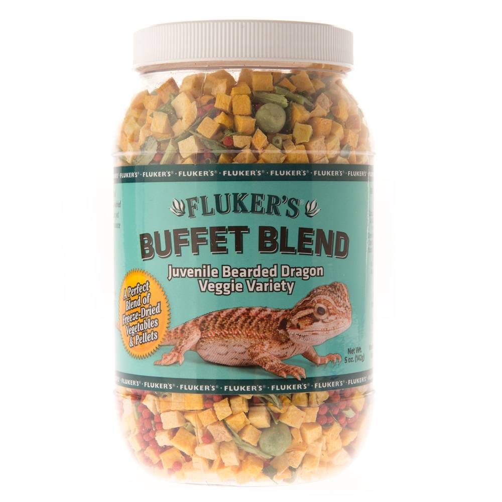 Fluker's® Freeze Dried Veggie Buffet Blend for Junvenile Bearded Dragons (Size: 5 Oz)