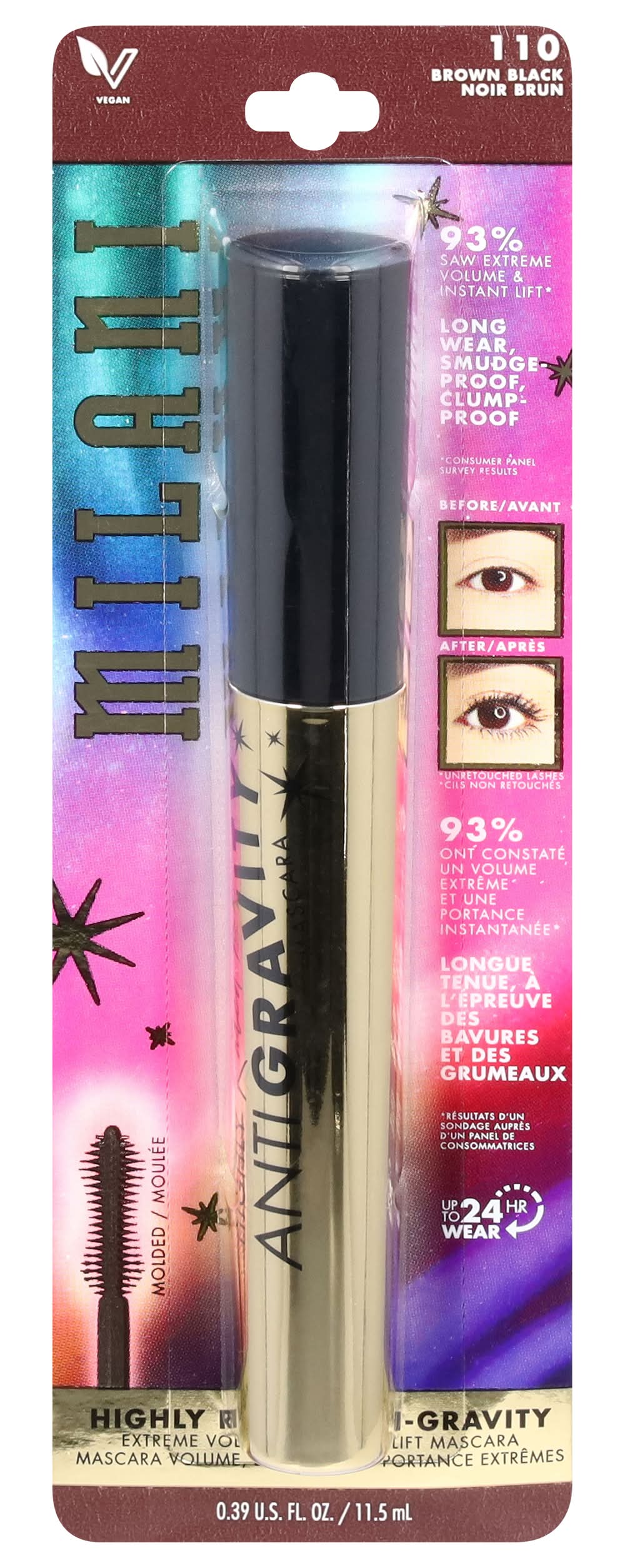 Milani Highly Rated Anti Gravity Mascara, Brown Black (0.39 fl oz)