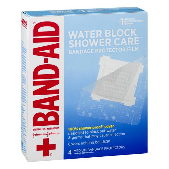 Band-Aid Water Block Shower Care Medium Bandage Protectors (4 ct), Delivery Near You