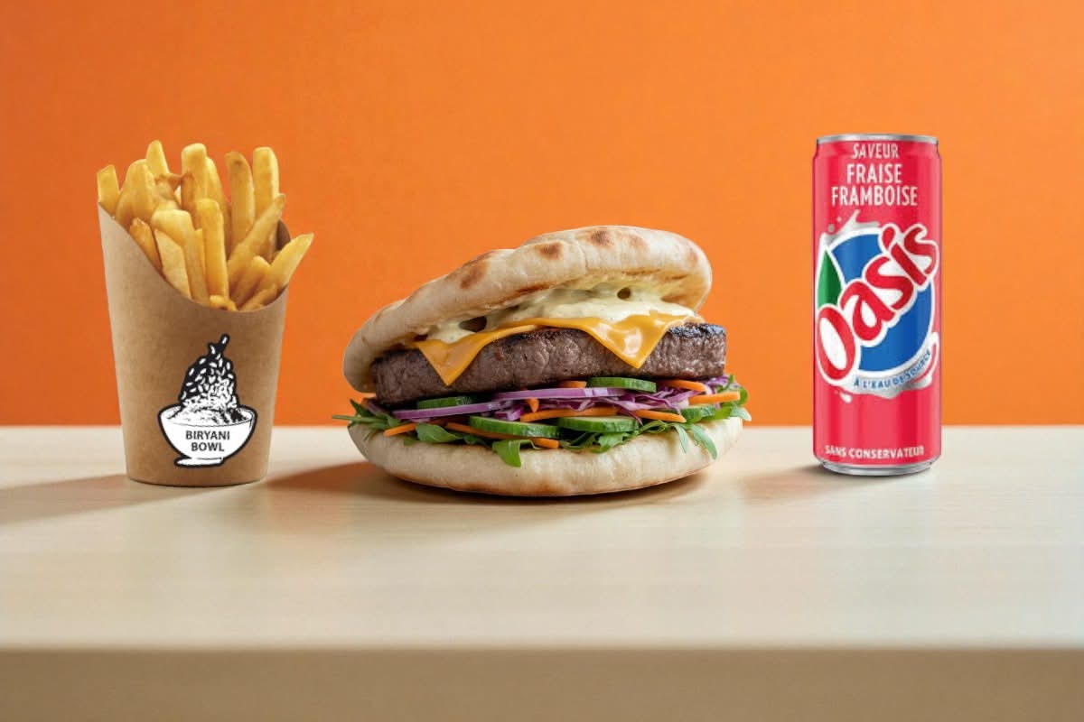 Menu Beef Naan Burger
