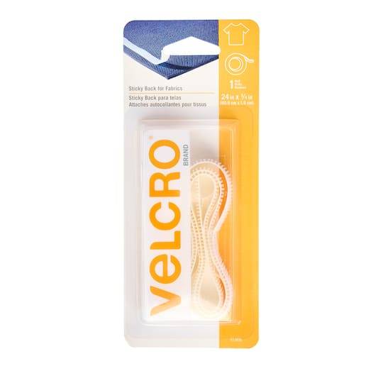 Velcro Brand Sticky Back For Fabrics White Tape