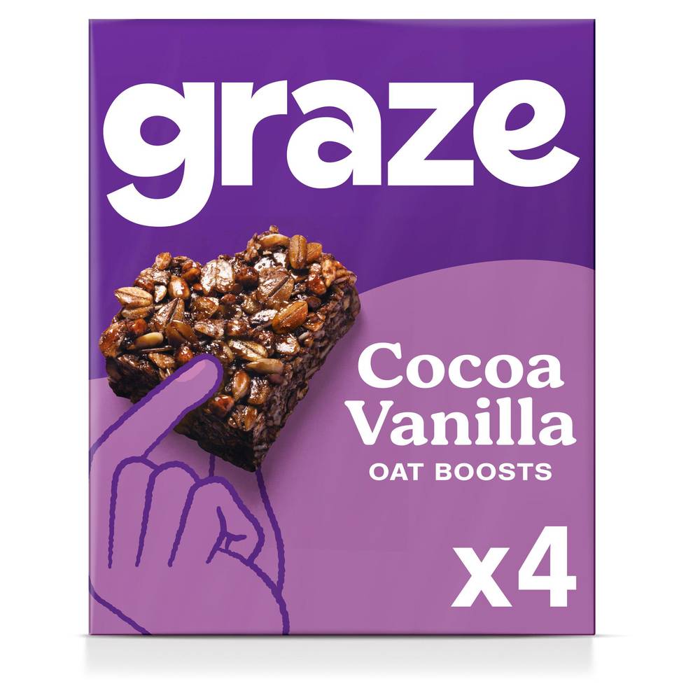 SAVE £1.25 Graze Protein Bites, Cocoa Vanilla Oat Squares 4x30g