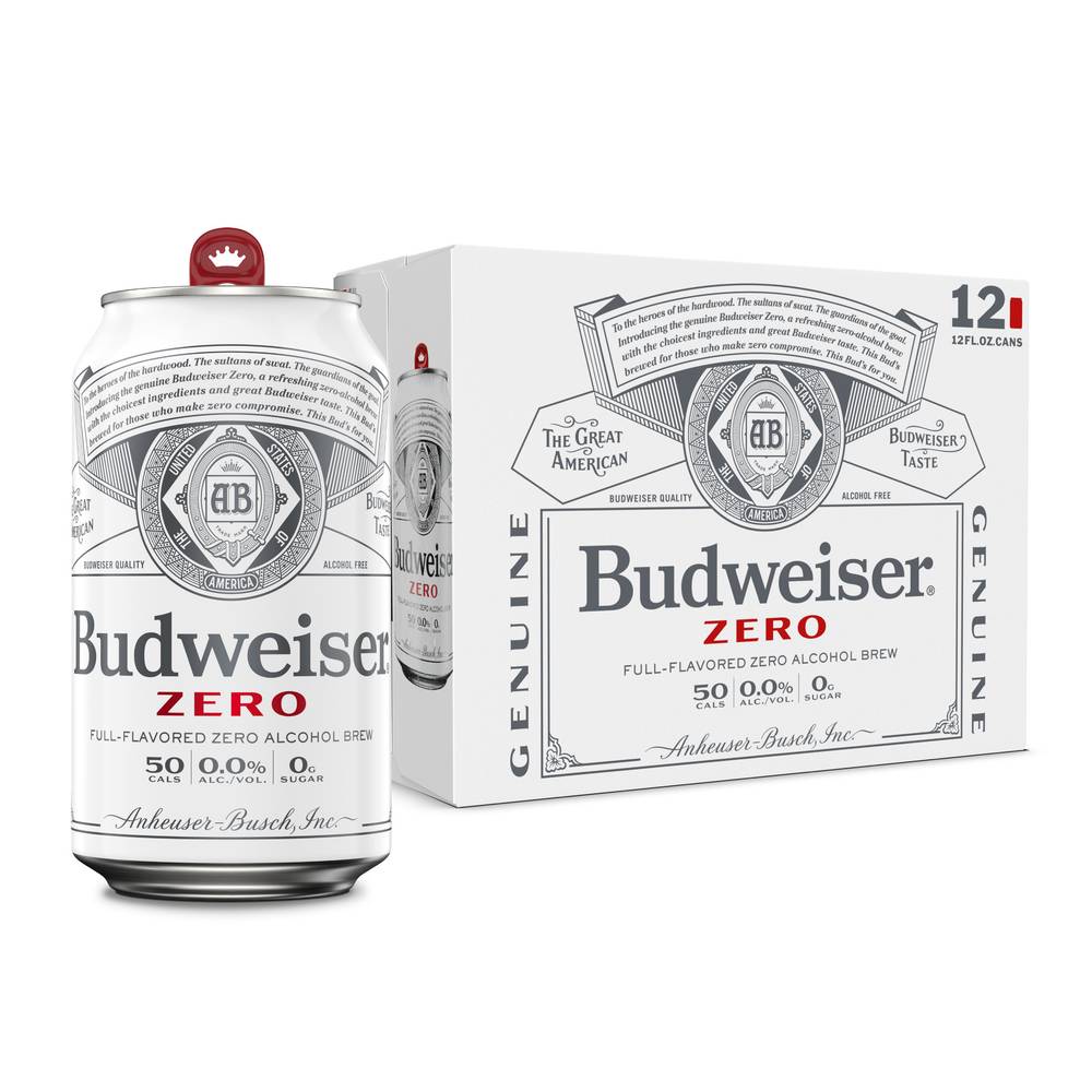 Budweiser Zero Alcoholic Brew (12 x 12 fl oz)