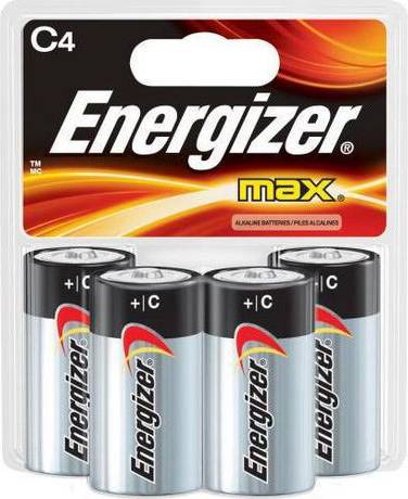 Energizer · Max C batteries (4 units)