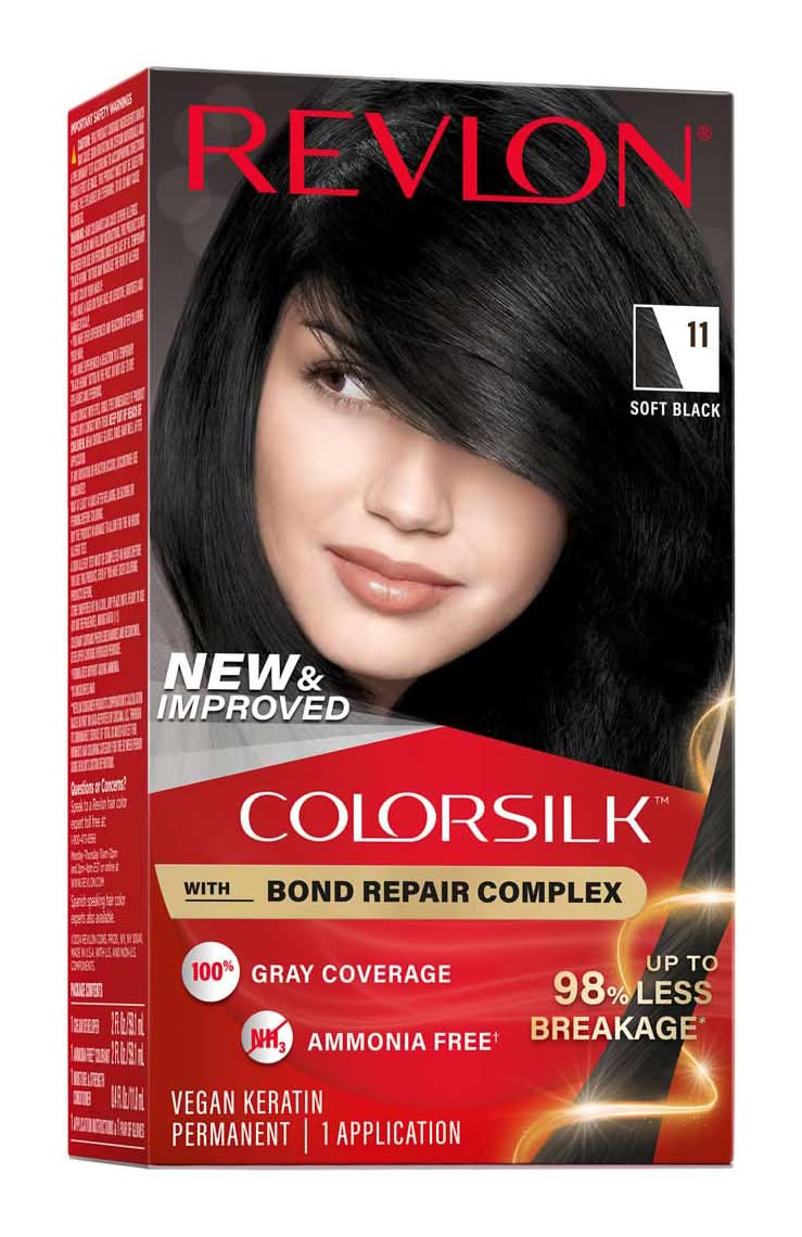 Revlon Colorsilk Permanent Hair Color - 11 Soft Black 1 Ct