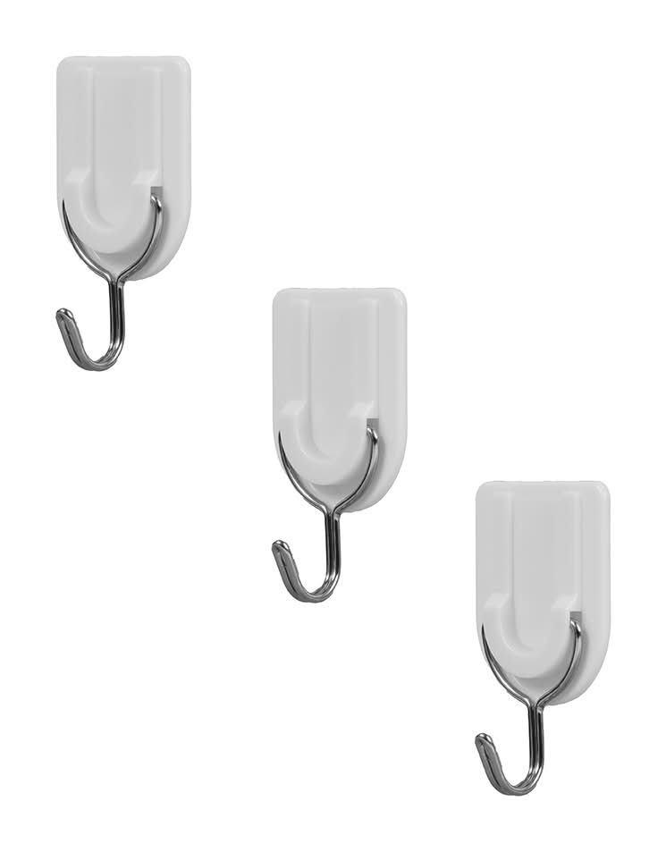 Miniso · Gancho adhesivo, blanco (3 un)