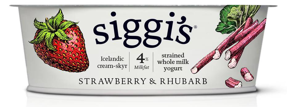 siggi's Yogurt, Strawberry & Rhubarb (4.4 oz)
