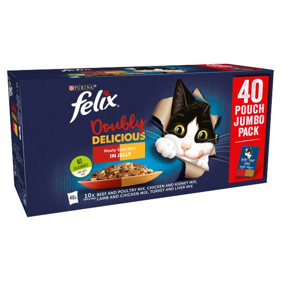 Felix Doubly Delicious Meaty Cat Food (40 pack)