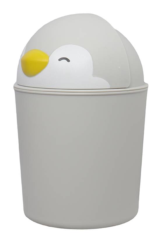 Miniso · Bote de basura sr. pingüino gris