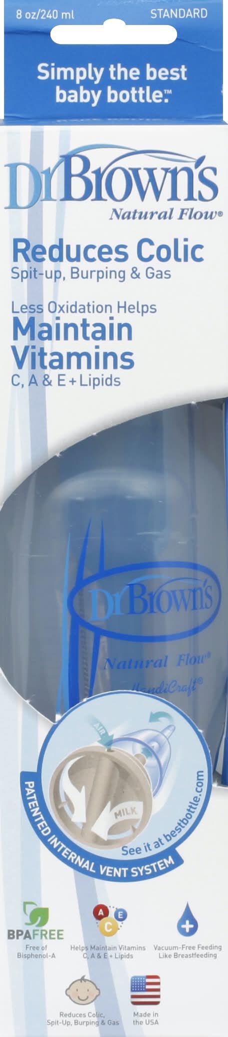 Dr. Brown's Original 8 Oz. Baby Bottle (3.9 oz)