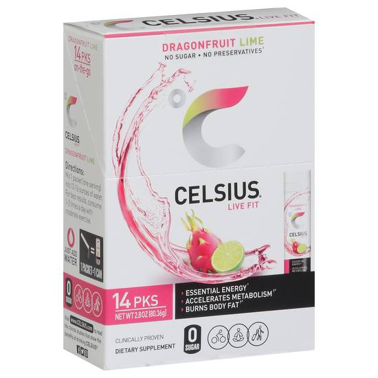 Celsius Dragonfruit Lime Live Fit (14 ct)