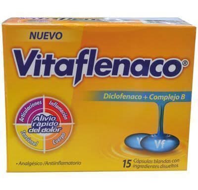 Antiinflamatorio Vitaflenaco Diclofenaco 15 Un