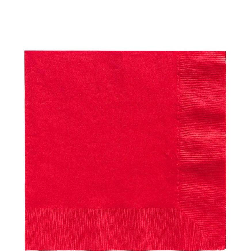 Red Paper Lunch Napkins, 6.5in, 40ct