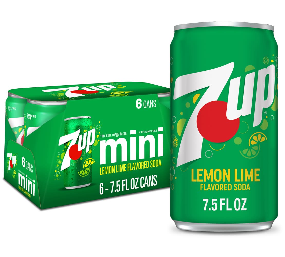 7UP Soda, Lemon Lime (6 x 7.5 fl oz)