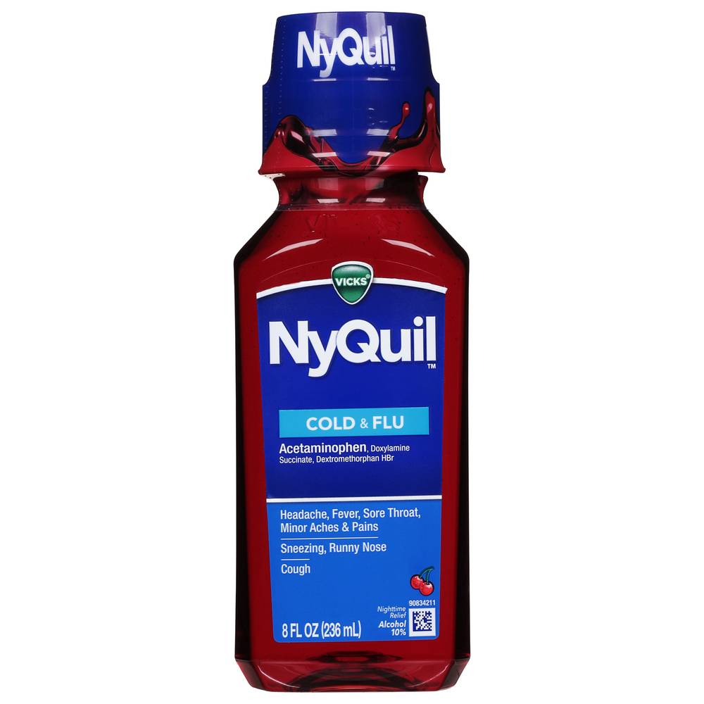 Vicks Nyquil Cold & Flu Cherry Nighttime Relief