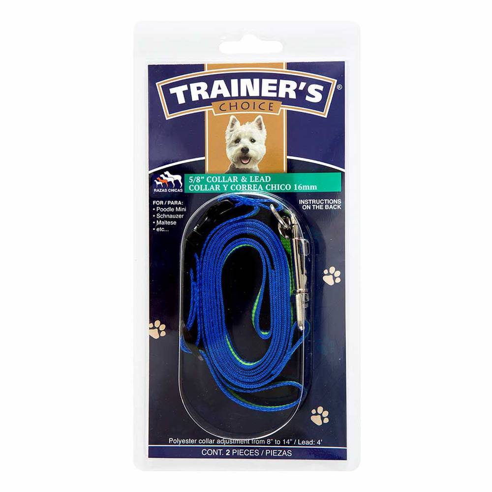 Trainer's choice collar y correa ch (2 piezas)