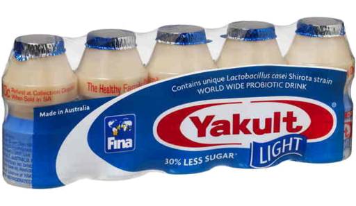 Yakult Probiotic Light Milk Yogurt Drink (5 x 65mL)