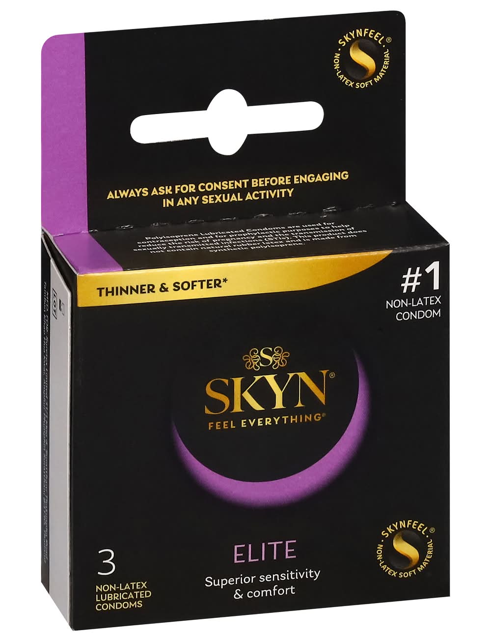 non latex lubricated condoms SKYN Elite Condoms – Ultra-Thin, Latex-Free, 12-Pack – Kinkly Shop main image 1