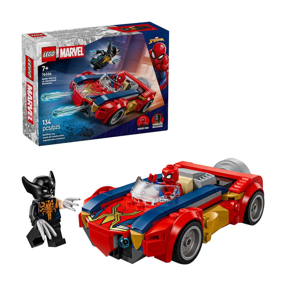 LEGO Marvel Spiderman Car Vs Venomized Wolverine Building Toy Ages 7+ 76336 (134 ct)