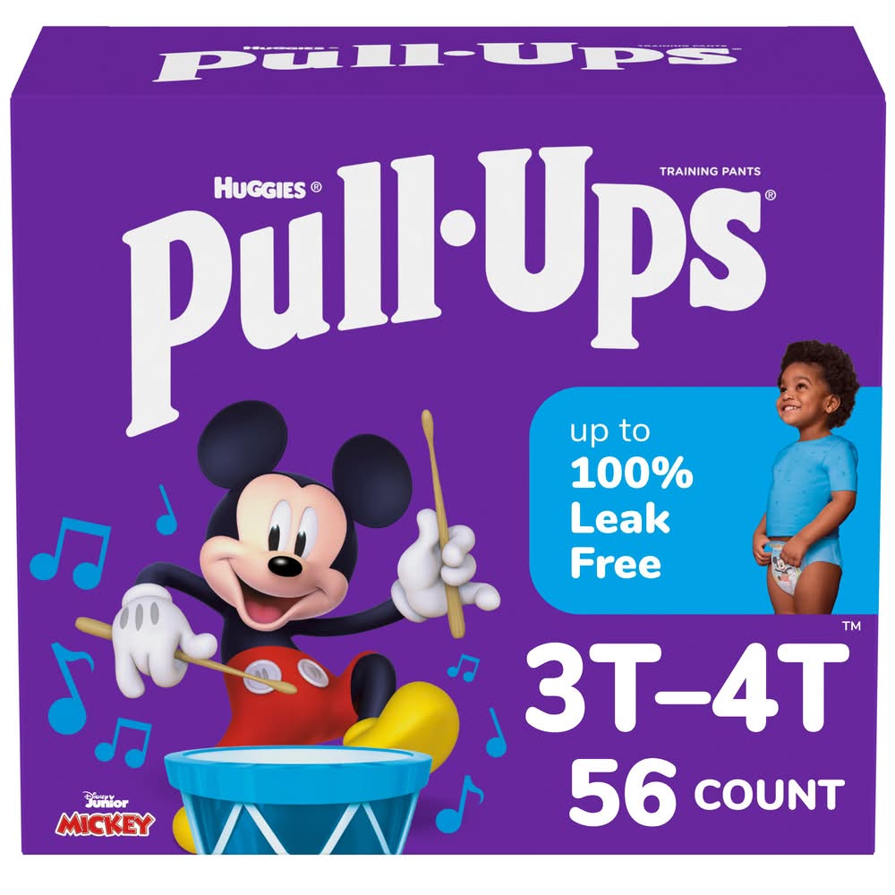 Huggies Pull-Ups Disney Junior Mickey Potty Training Pants For Boys, 3T-4T (56 ct)