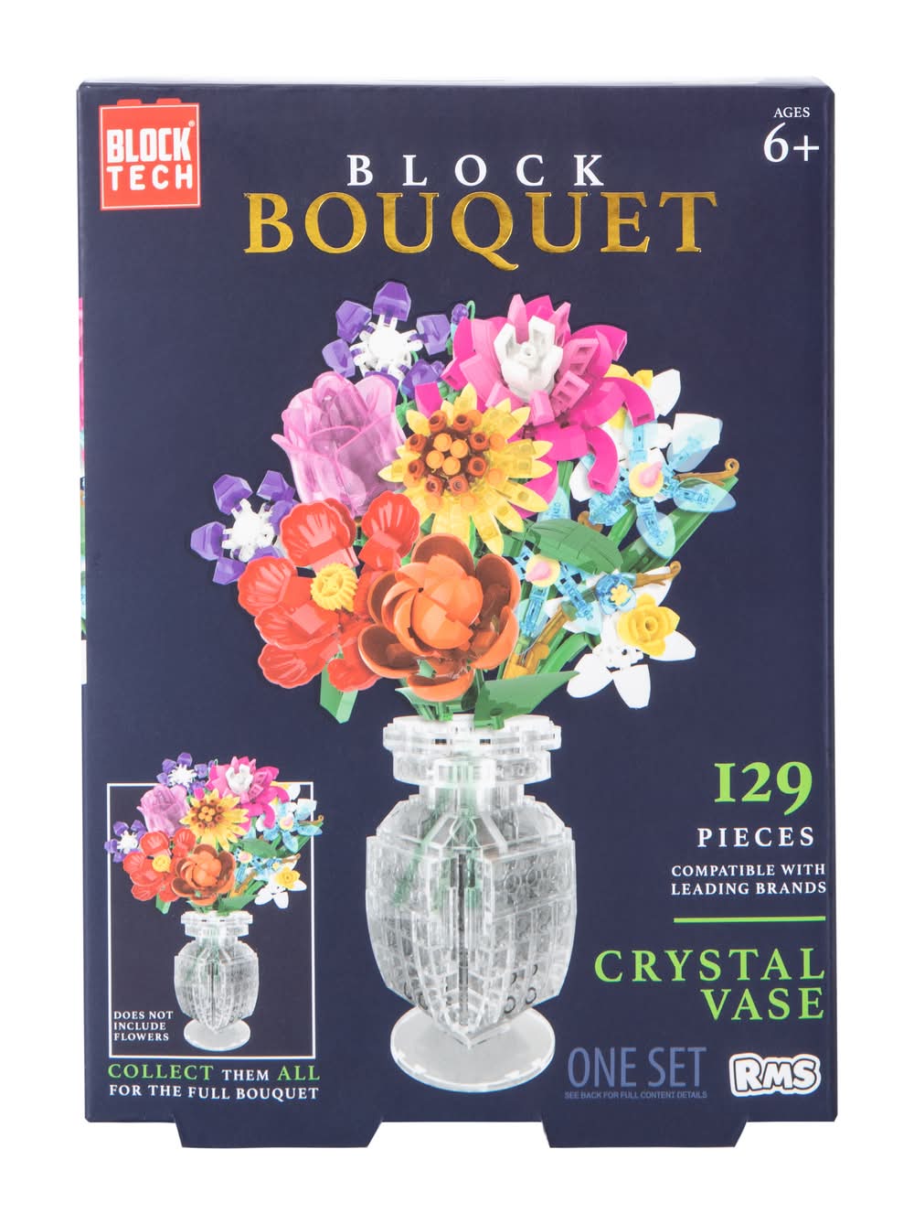 Block Tech™ Block Bouquet Set Crystal Vase