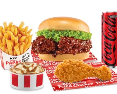 MegaCombo Ke-Tiras Burger + Pieza