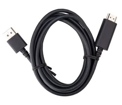 Dealworthy Display Port To Hdmi Cable, 6 ft, Black